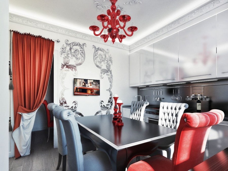 Арт деко интерьер кухни