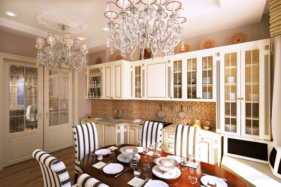 Кухня столовая арт деко