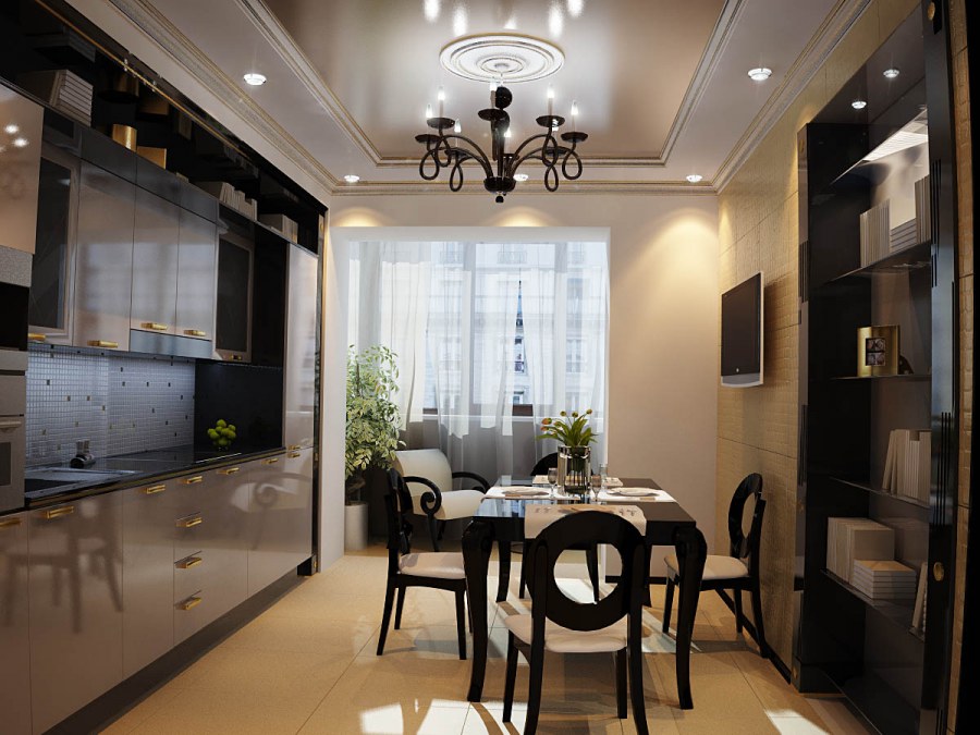 Кухня 10 кв м в стиле арт деко