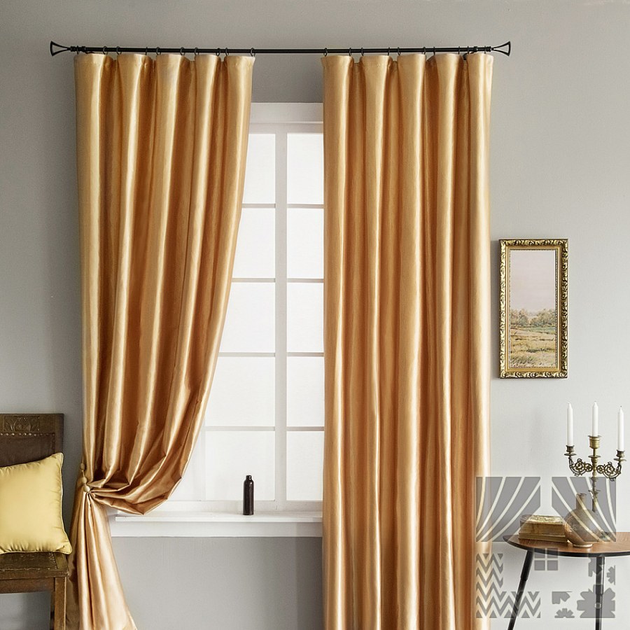 Комплект портьер Орион золотистый