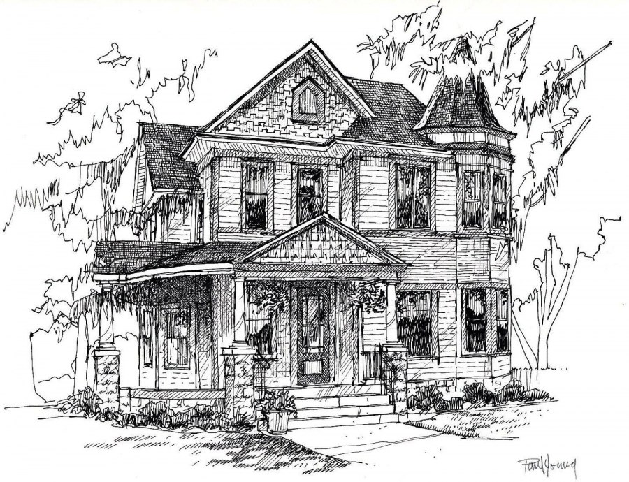 Набросок коттеджа