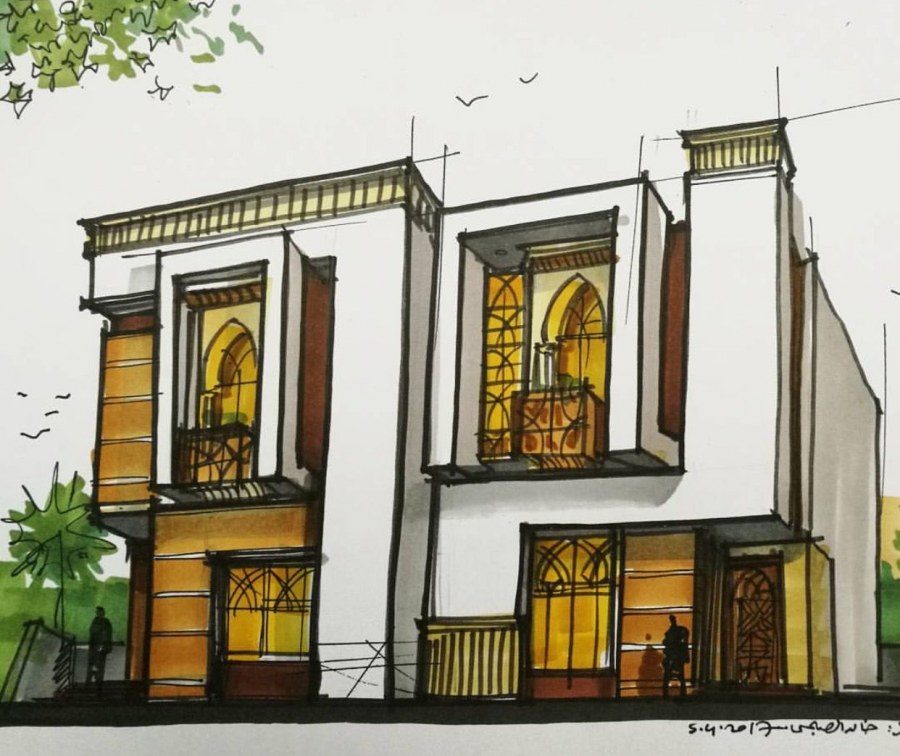 Фасад в перспективе