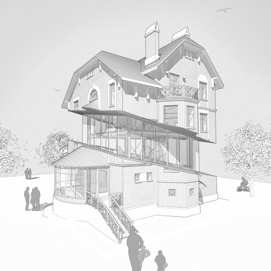 Рендер скетч архикад