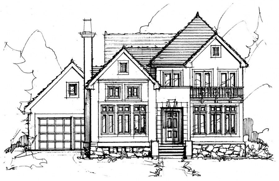 Набросок коттеджа