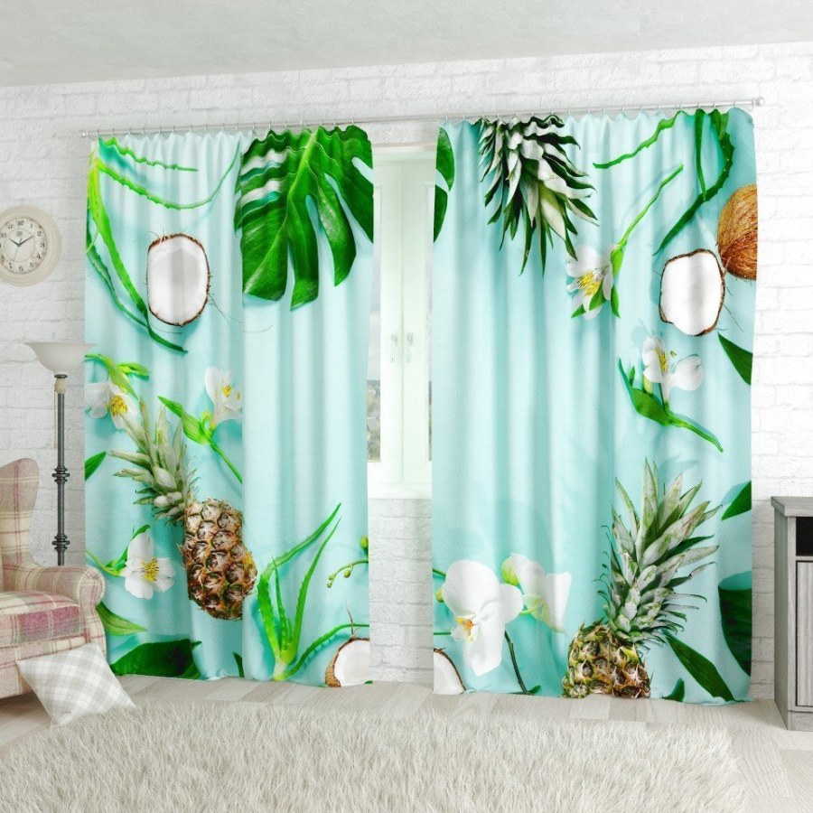 Шторы в стиле тропики