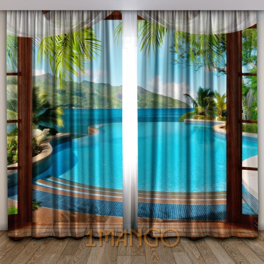 Тропические шторы в интерьере