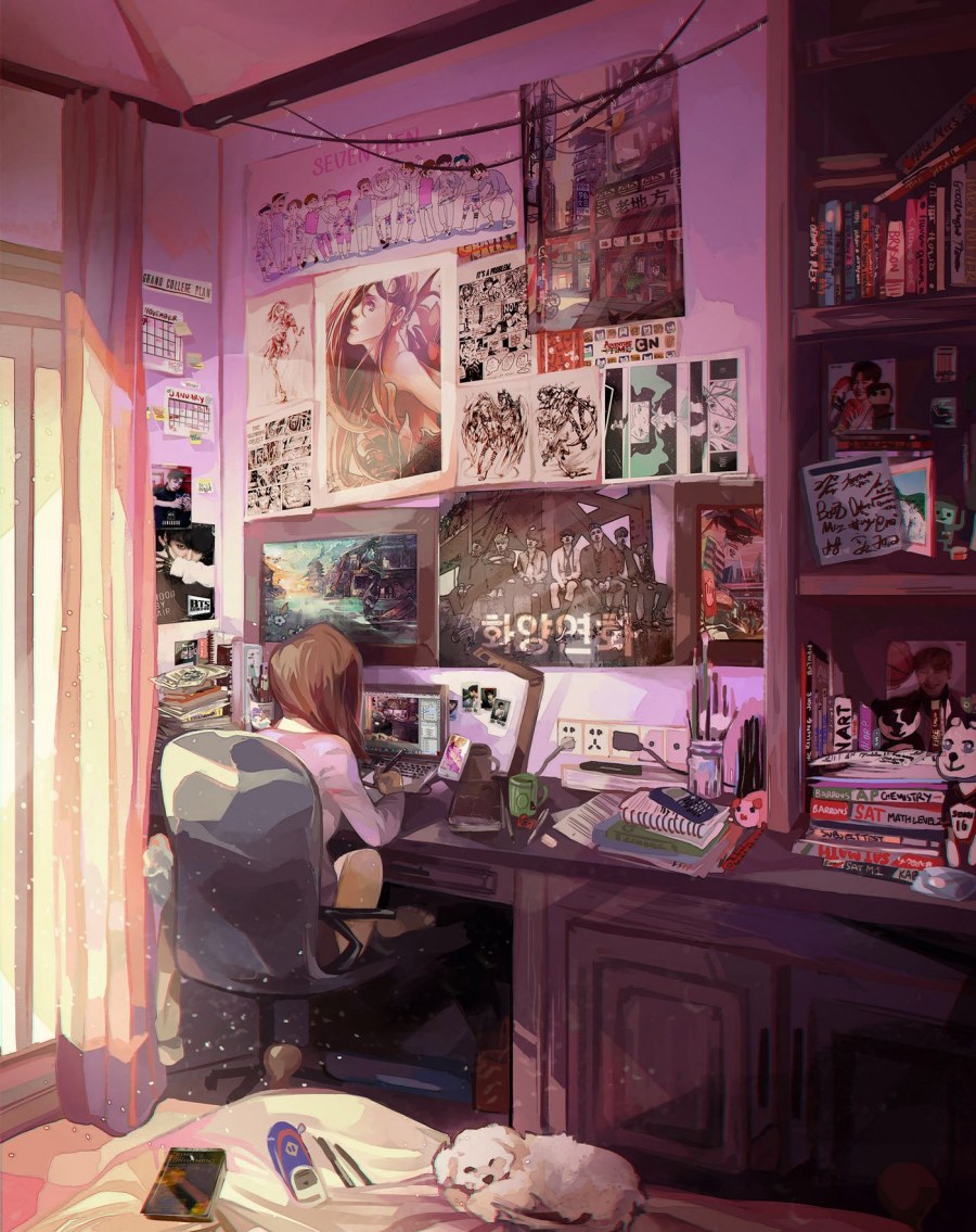 Аниме комната для девочки