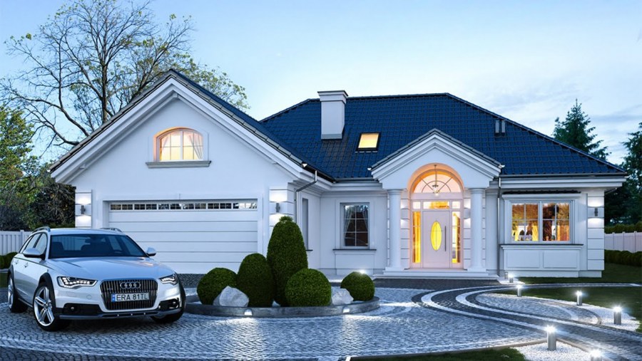 Коттедж с машиной