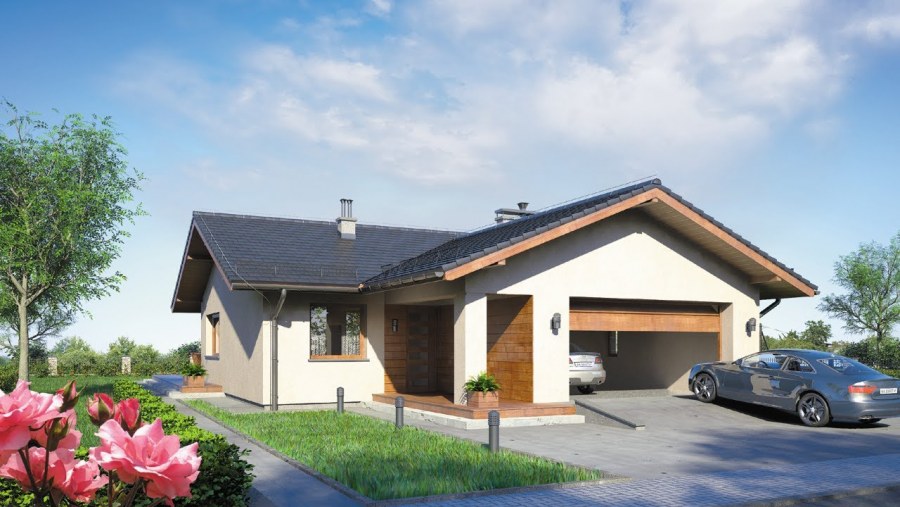 Одноэажныйдом с гаражом