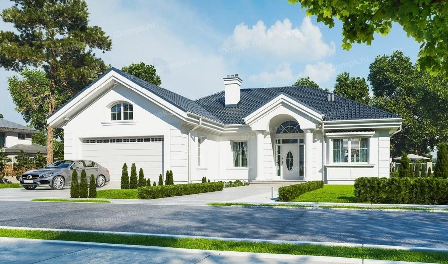 Дом 200 кв м одноэтажный с гаражом