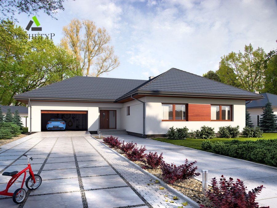 Одноэтадныйдом с гаражом