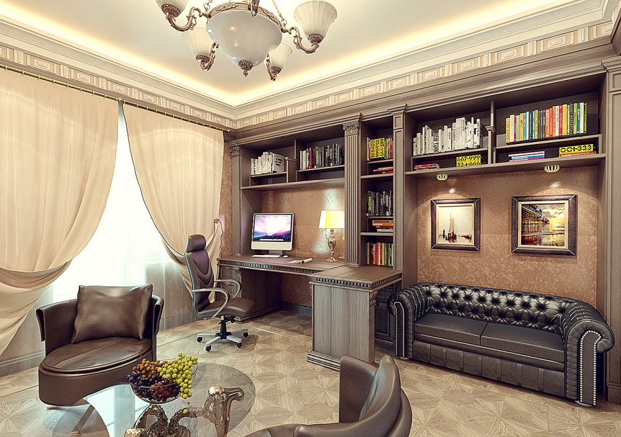 Планировка домашнего кабинета