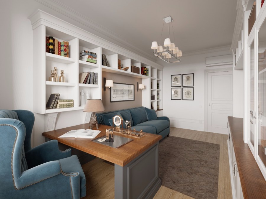 Кабинет 10 кв.м Неоклассика