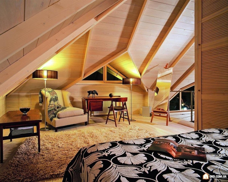 Чердак под вальмовой крышей