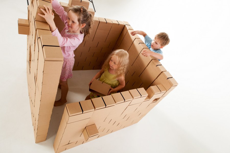 Домик для детей конструктор из картона