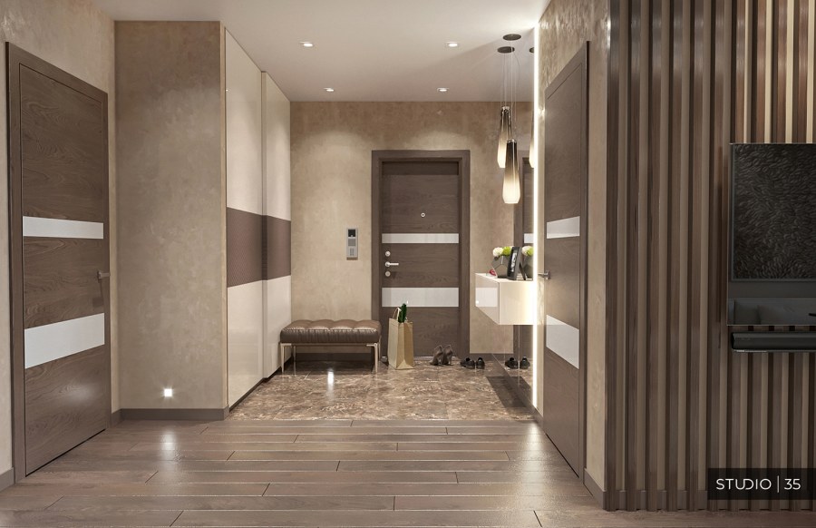 Плитка в зоне прихожей