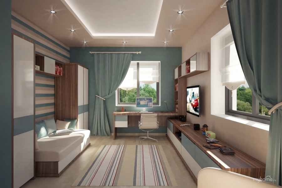 Планировка комнаты подростка мальчика