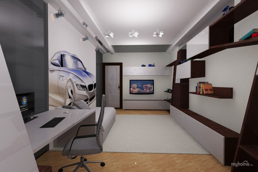 Комната для подростка мальчика 15 кв.м