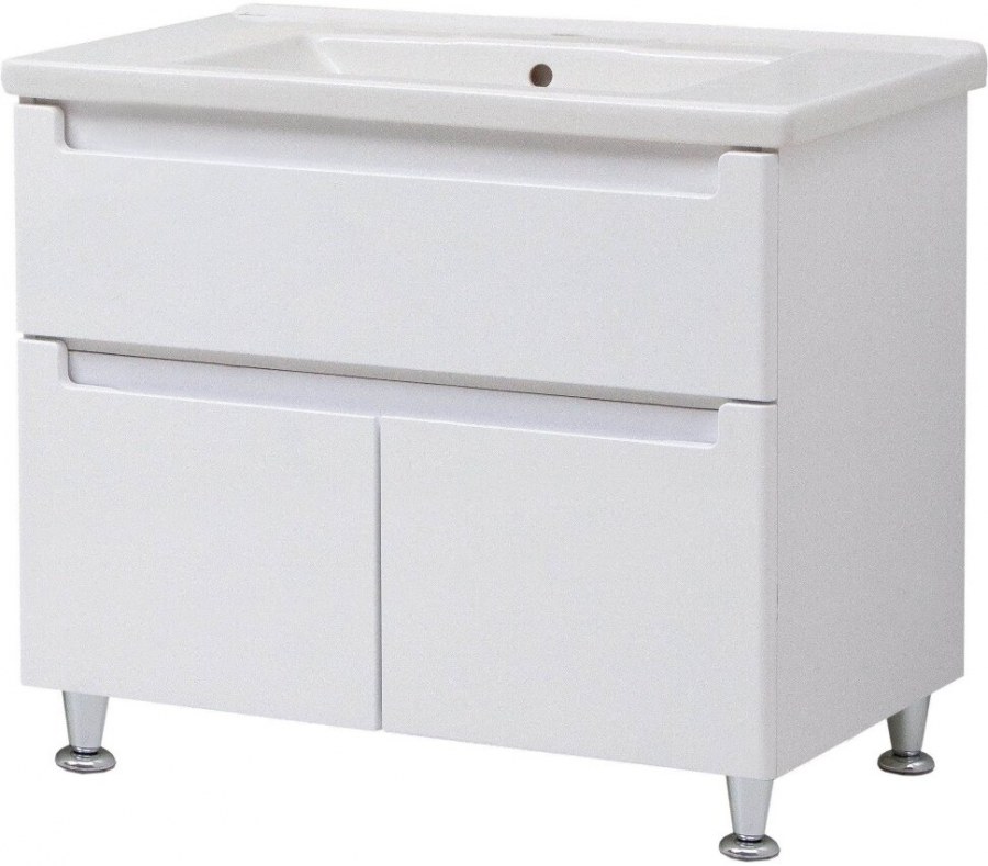 Тумба подвесная "Даймонд 80", Комо 80, Люкс белая, Plus