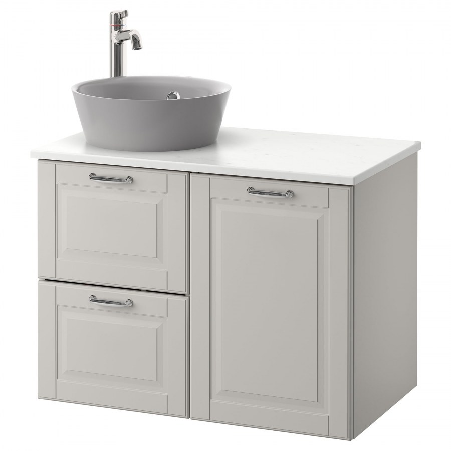 Тумба с раковиной marka one Mix 70н с 3 ящиками