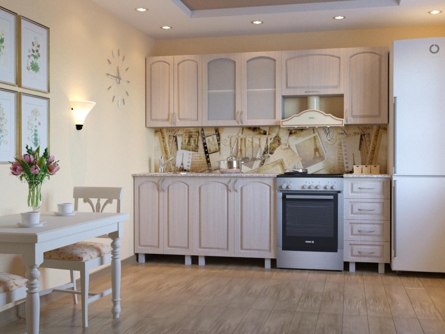 Кухня классика беленый дуб