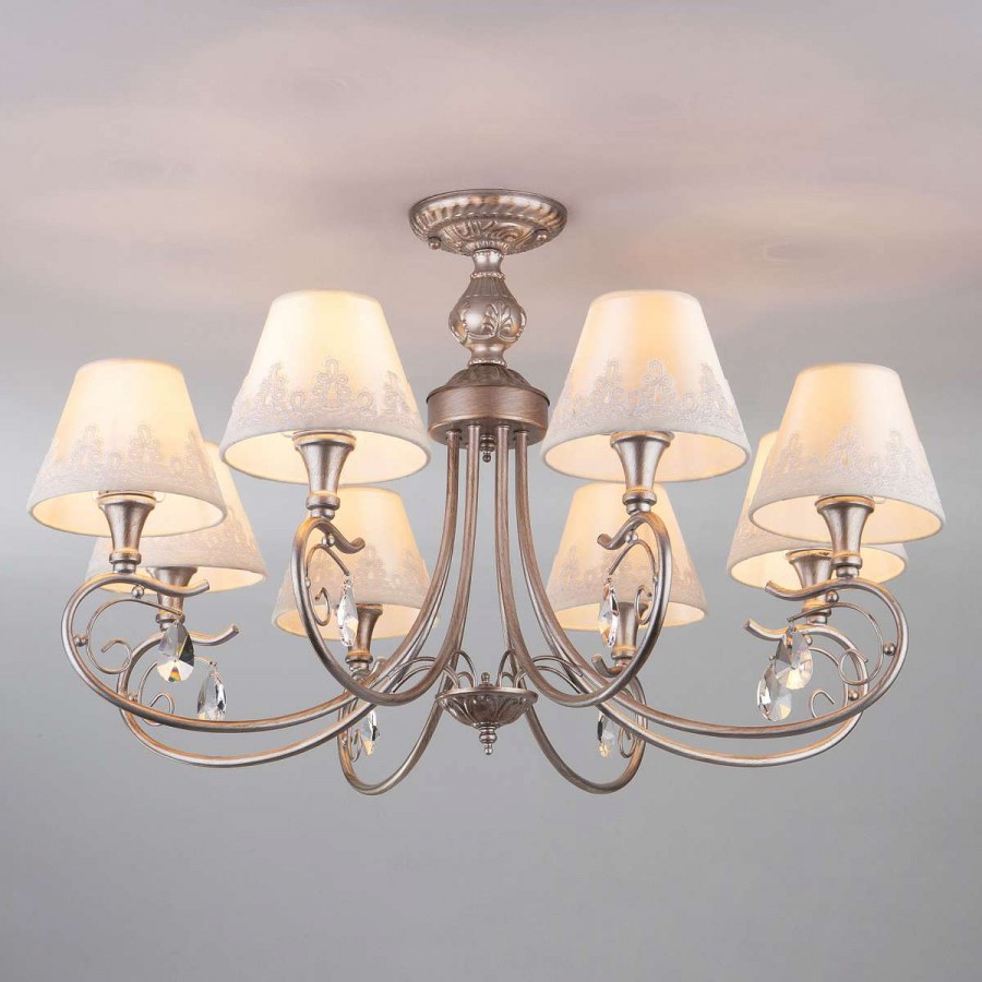 Потолочный светильник Eurosvet 60069/5 серебро, e14, 40 Вт