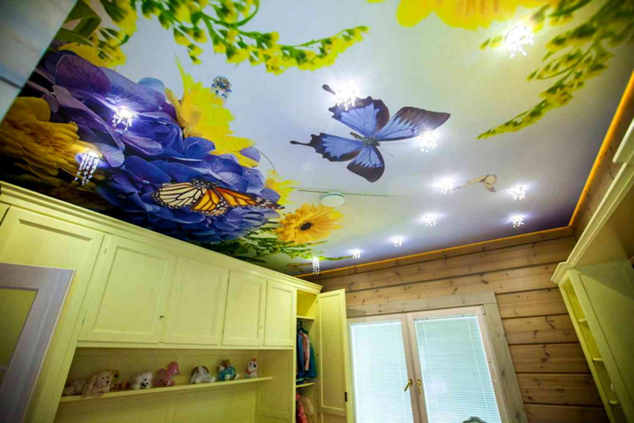 Фотопечать на натяжных потолках каталог фото