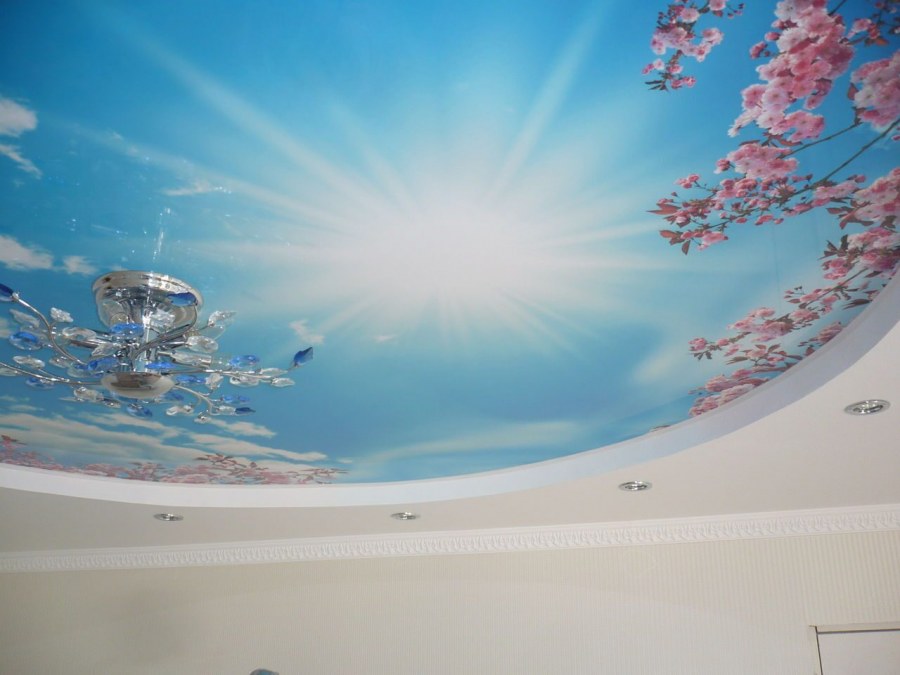 Арт печать на натяжных потолках