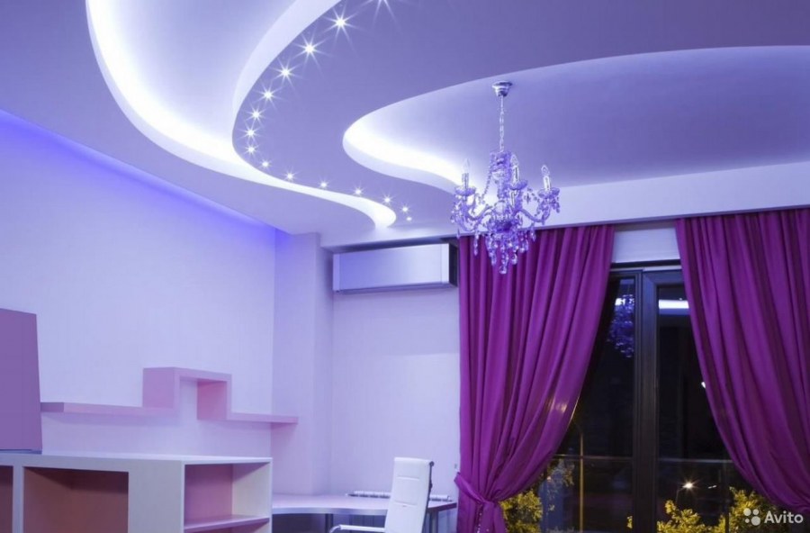 Натяжной потолок 12 кв м с фотопечатью 4кв.м