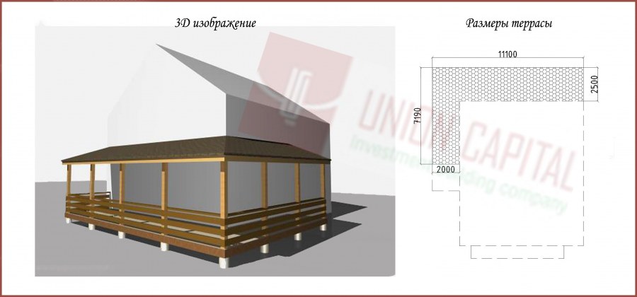 Схема пристройки веранды
