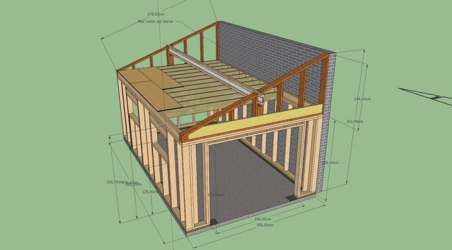 Каркасник 4х6 с односкатной крышей