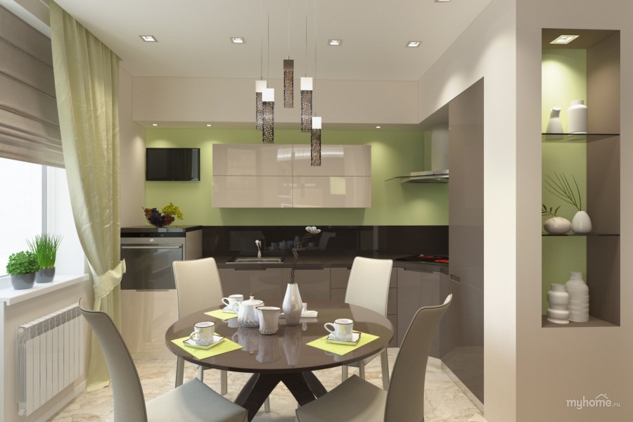 Дизайн интерьера в стиле Модерн двухкомнатной квартиры