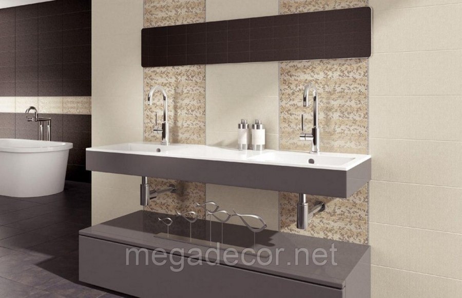 Рамина декор бежевый 250 500 Березакерамика