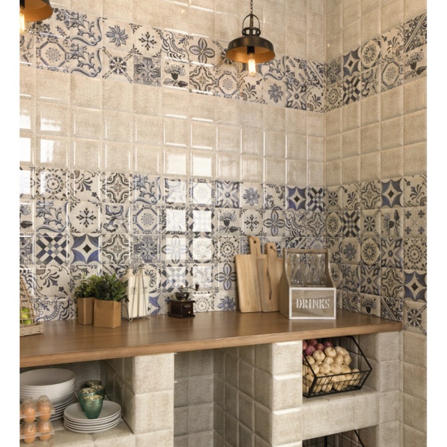 Плитка настенная Monopole Antique 20x10 Sky