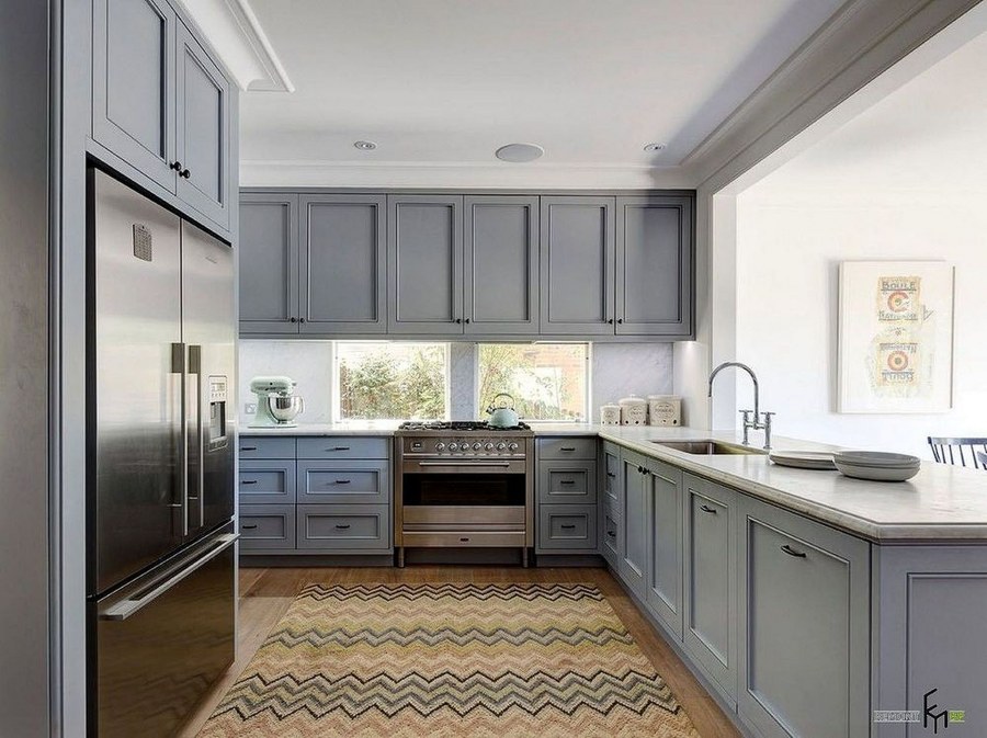 Кухня Неоклассика серая