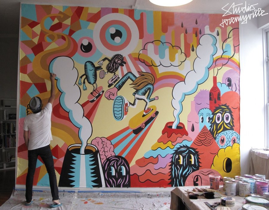 Поп арт на стене