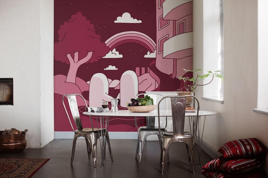 Роспись стен в столовой