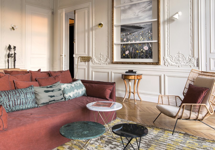 Elle decoration диван в гостиной