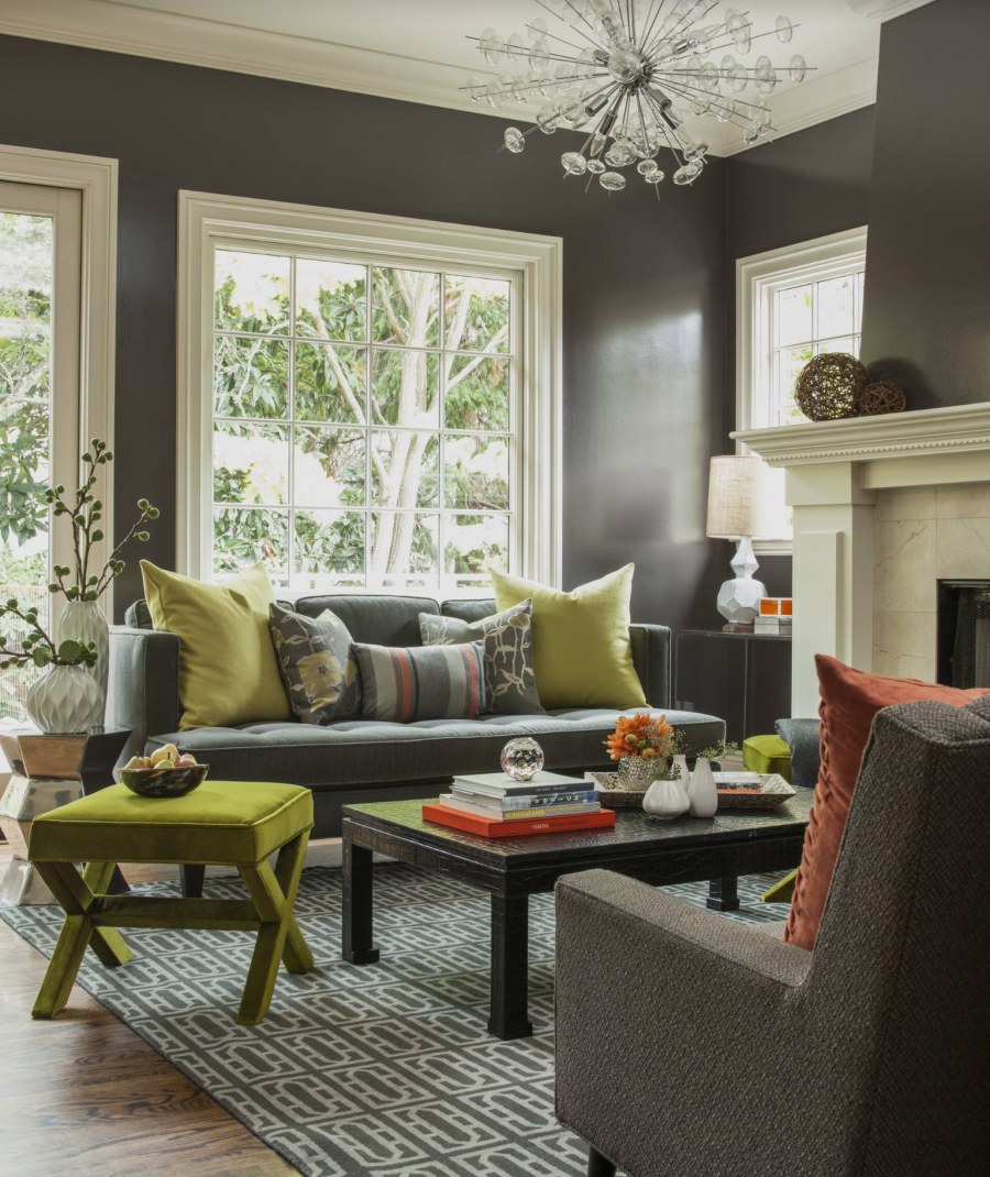 Гостиная в фисташковом цвете