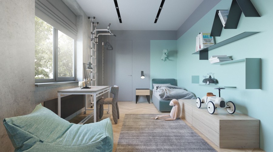 Комната подростка в пастельных тонах