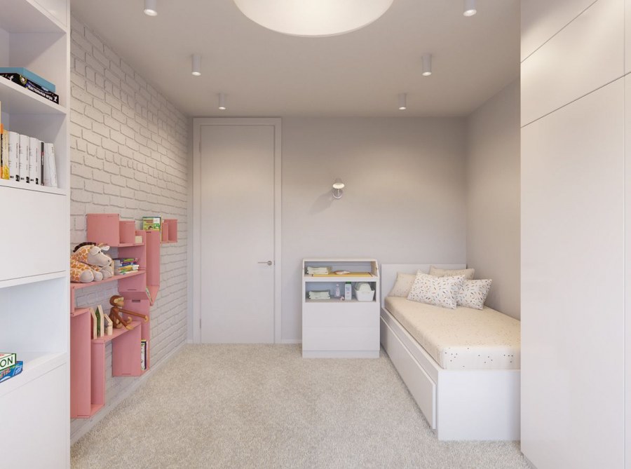 Детская комната в белом Минимализм