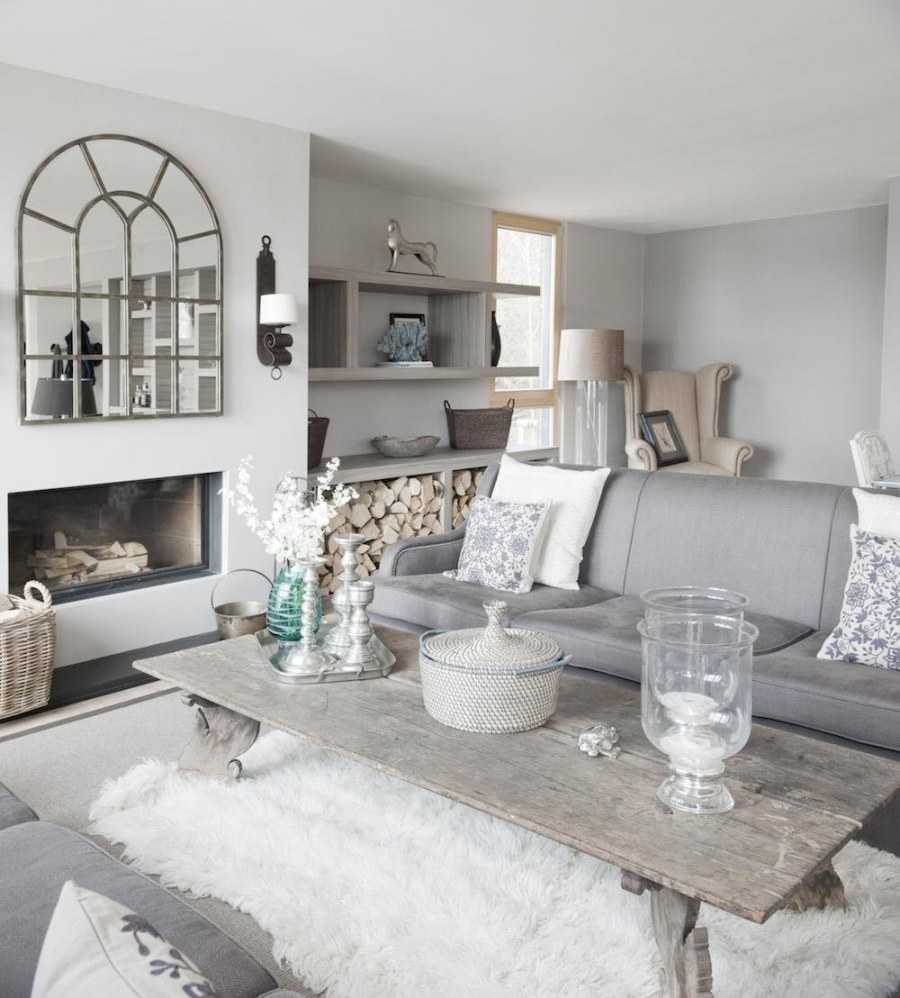 Серые стены в интерьере