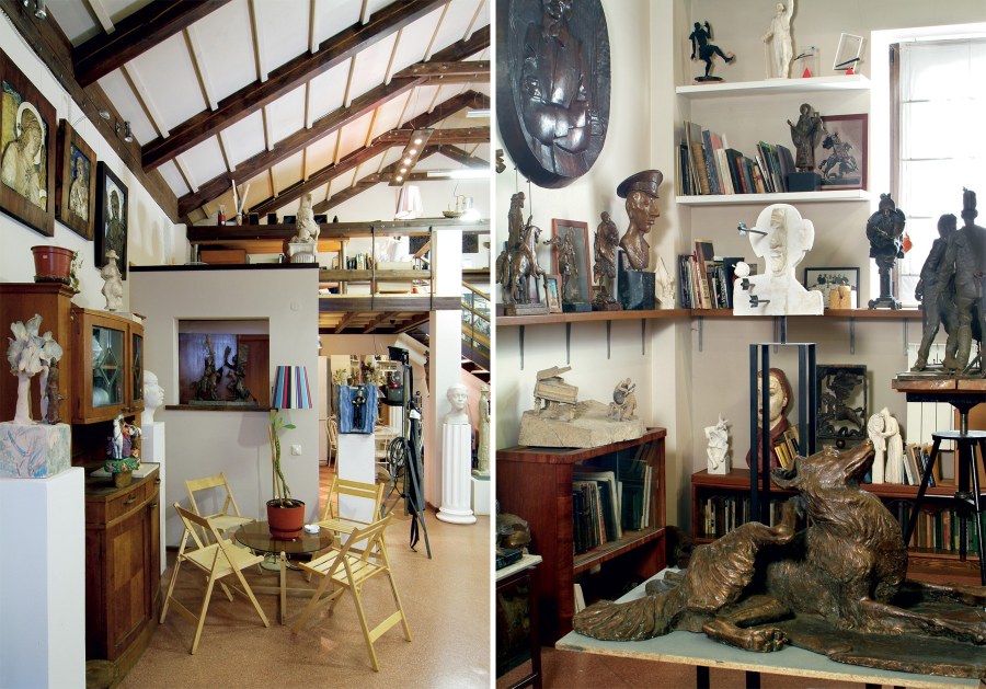 Мастерская художника в стиле ретро