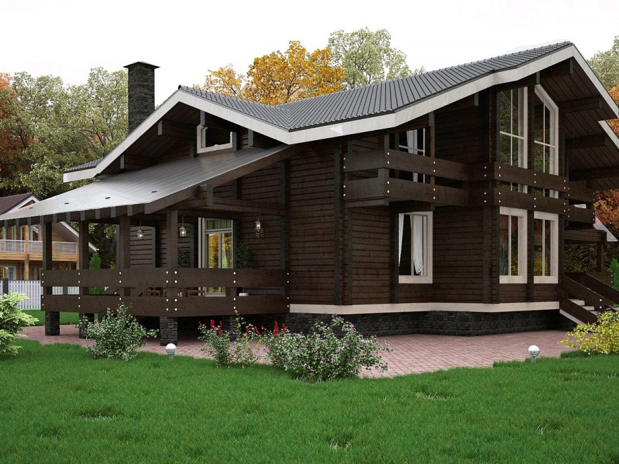 Темно коричневый дом