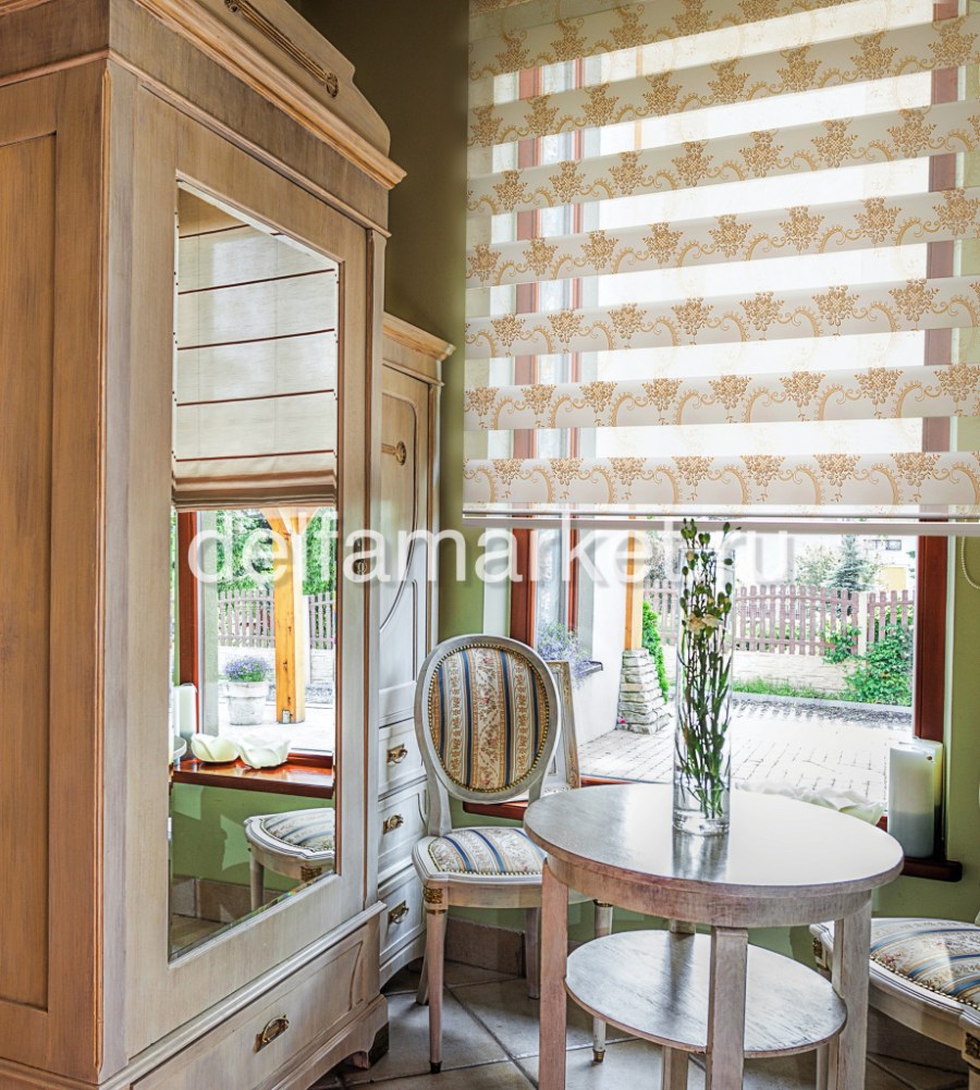 Рулонная штора "день-ночь Сантайм бамбук клен"