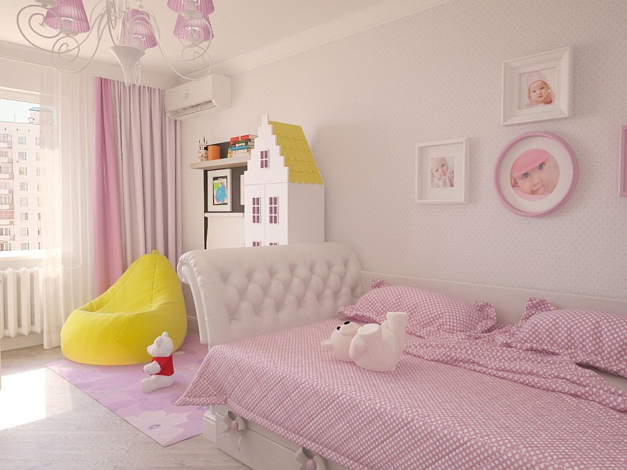 Универсальная детская комната в пастельных тонах