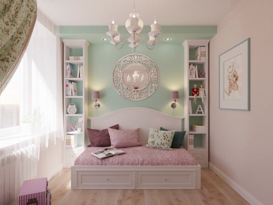 Детская комната в мятных тонах