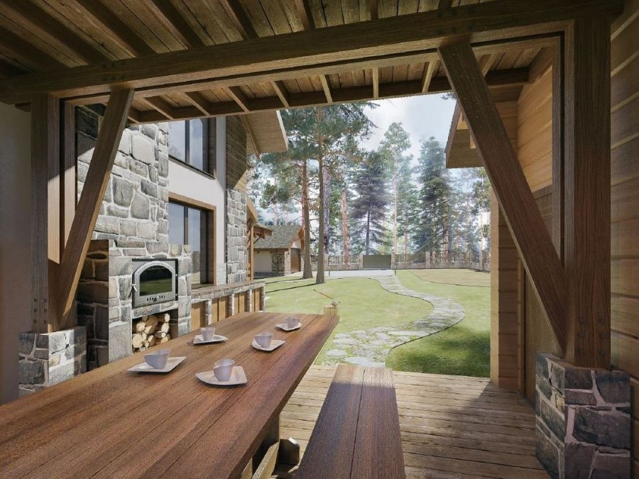 Свес крыши альпийского Шале