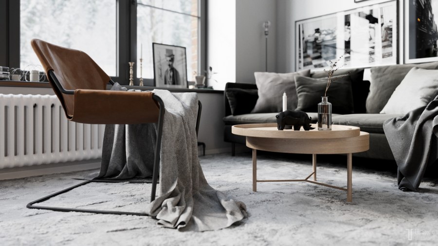 Кресло Walter Сканди Браун / натур