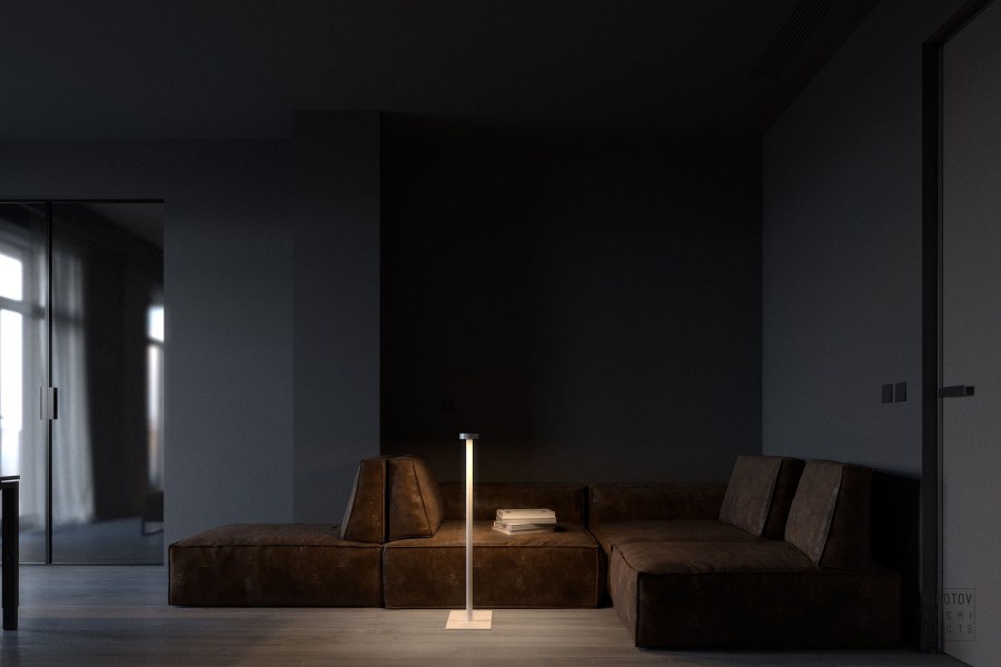 Интерьер в темных тонах Минимализм